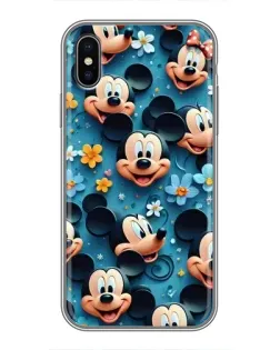 Чохол для iPhone X з картинкою «Паттерн Міккі та Мінні»