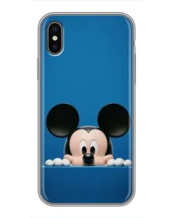 Чехол для iPhone X с картинкой «Микки выглядывает» Чехол для iPhone X с картинкой «Микки выглядывает»