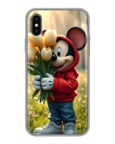 Чохол для iPhone X з картинкою «Міккі з тюльпанами» Чохол для iPhone X з картинкою «Міккі з тюльпанами»