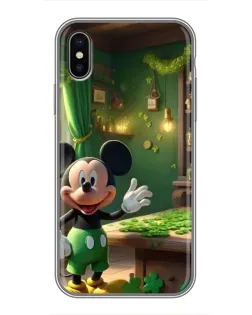 Чохол для iPhone X з картинкою «Міккі в майстерні»