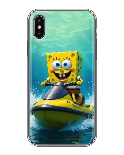 Чохол для iPhone X з картинкою «Спанч Боб на гідроциклі» Чохол для iPhone X з картинкою «Спанч Боб на гідроциклі»