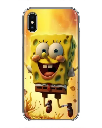 Чохол для iPhone X з картинкою «Губка Боб стрибає» Чохол для iPhone X з картинкою «Губка Боб стрибає»