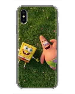 Чехол для iPhone X с картинкой «Друзья на лужайке»