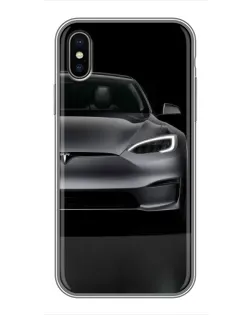 Чохол для iPhone X з картинкою «Tesla Model S Look»