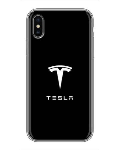 Чохол для iPhone X з картинкою «Tesla White Logo» Чохол для iPhone X з картинкою «Tesla White Logo»