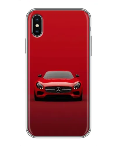 Чохол для iPhone X з картинкою «Червоний Mercedes AMG»