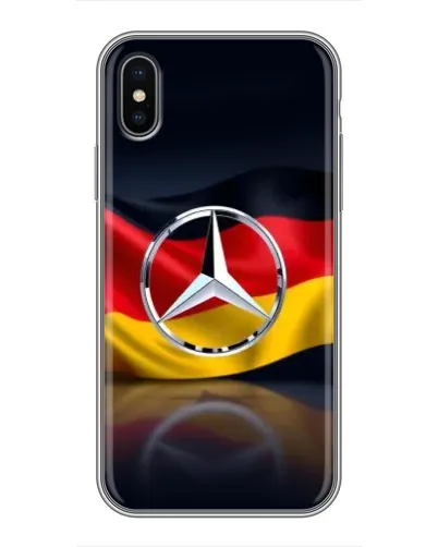 Чохол для iPhone X з картинкою «Mercedes — прапор Німеччини»