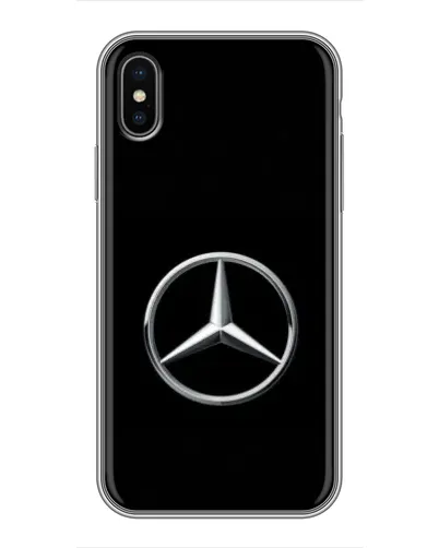 Чохол для iPhone X з картинкою «Mercedes класичний лого»