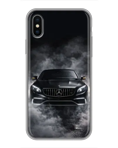 Чохол для iPhone X з картинкою «Mercedes у диму»