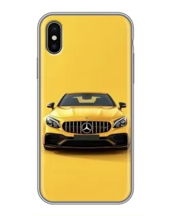 Чохол для iPhone X з картинкою «Жовтий Mercedes GT»