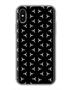 Чехол для iPhone X с картинкой «Mercedes паттерн звезд»