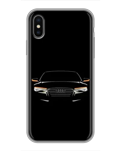 Чохол для iPhone X з картинкою «Audi — нічний контур»