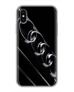 Чохол для iPhone X з картинкою «Audi — абстрактні кільця»