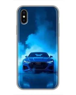 Чохол для iPhone X з картинкою «Audi — блакитна енергія»