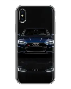 Чохол для iPhone X з картинкою «Audi — нічне відображення»