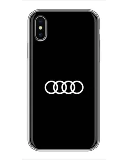 Чохол для iPhone X з картинкою «Audi White Logo»