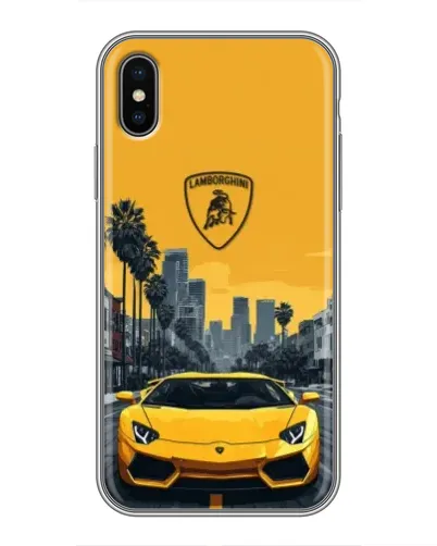 Чохол для iPhone X з картинкою «Жовтий Lamborghini місто» Чохол для iPhone X з картинкою «Жовтий Lamborghini місто»