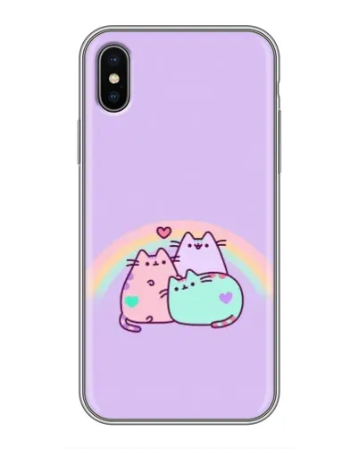 Чехол для iPhone X с картинкой «Радужные Пушины»