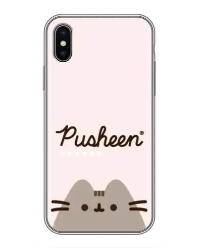 Чехол для iPhone X с картинкой «Pusheen логотип»