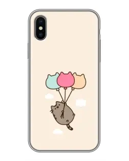 Чехол для iPhone X с картинкой «Пушин на шариках»