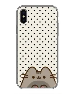Чехол для iPhone X с картинкой «Пушин в горошек»