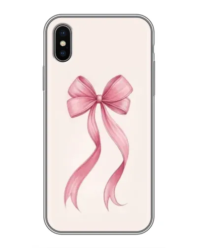 Чохол для iPhone X з картинкою «Рожевий бант»
