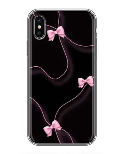 Чохол для iPhone X з картинкою «Рожеві стрічки»