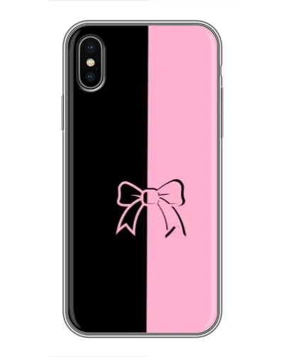 Чохол для iPhone X з картинкою «Половинки банту»
