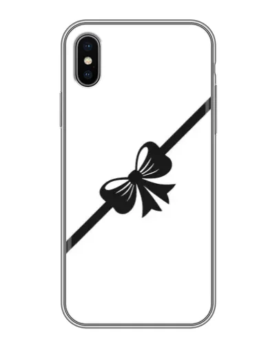 Чохол для iPhone X з картинкою «Діагональний бант»