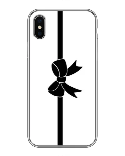 Чохол для iPhone X з картинкою «Вертикальний бант»