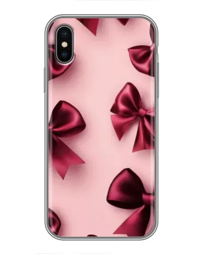 Чохол для iPhone X з картинкою «Бордовий атлас»