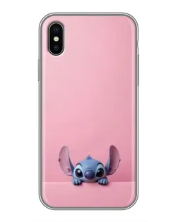 Чехол для iPhone X с картинкой «Stitch выглядывает»