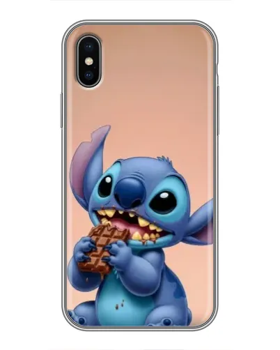 Чехол для iPhone X с картинкой «Стич ест шоколад» Чехол для iPhone X с картинкой «Стич ест шоколад»