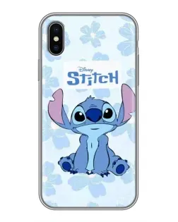 Чехол для iPhone X с картинкой «Stitch среди цветов»