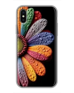 Чохол для iPhone X з картинкою «Райдужна квітка»