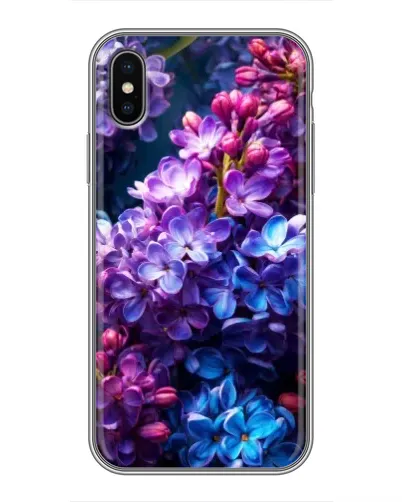 Чохол для iPhone X з картинкою «Бузковий цвіт»