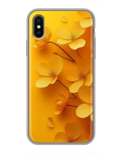 Чохол для iPhone X з картинкою «Золоті пелюстки»