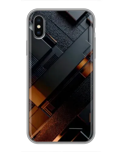 Чохол для iPhone X з картинкою «Чорні геометричні блоки» Чохол для iPhone X з картинкою «Чорні геометричні блоки»