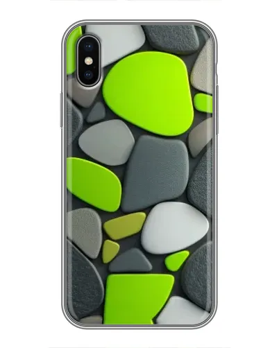 Чохол для iPhone X з картинкою «Яскрава неонова галька» Чохол для iPhone X з картинкою «Яскрава неонова галька»