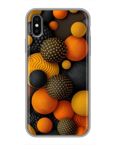 Чохол для iPhone X з картинкою «Об'ємні помаранчеві сфери» Чохол для iPhone X з картинкою «Об'ємні помаранчеві сфери»