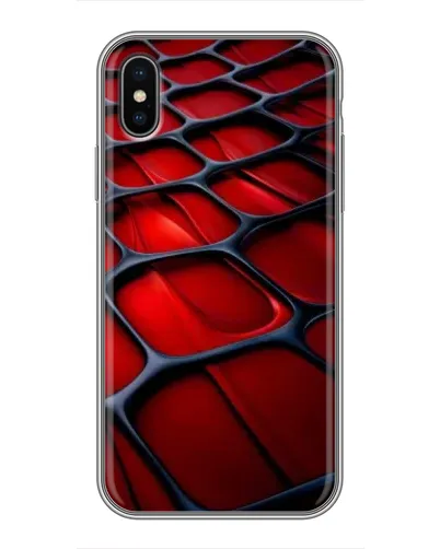 Чохол для iPhone X з картинкою «Червона глянцева сітка» Чохол для iPhone X з картинкою «Червона глянцева сітка»