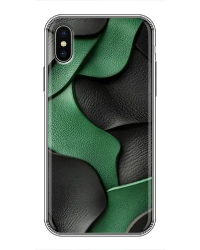 Чохол для iPhone X з картинкою «Зелені шкіряні хвилі» Чохол для iPhone X з картинкою «Зелені шкіряні хвилі»