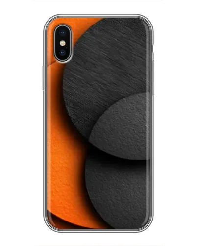 Чохол для iPhone X з картинкою «Геометрія помаранчевих кіл» Чохол для iPhone X з картинкою «Геометрія помаранчевих кіл»