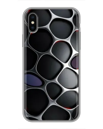 Чохол для iPhone X з картинкою «Об'ємна темна решітка» Чохол для iPhone X з картинкою «Об'ємна темна решітка»