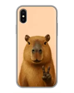 Чохол для iPhone X з картинкою «Капібара вікторія» Чохол для iPhone X з картинкою «Капібара вікторія»