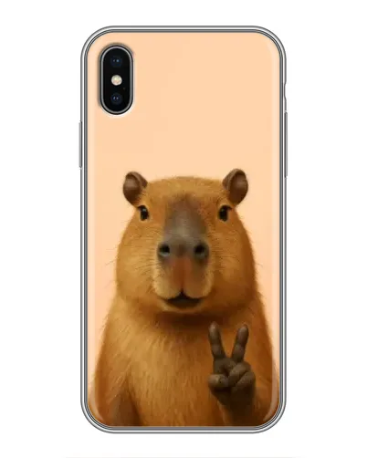 Чохол для iPhone X з картинкою «Капібара вікторія» Чохол для iPhone X з картинкою «Капібара вікторія»