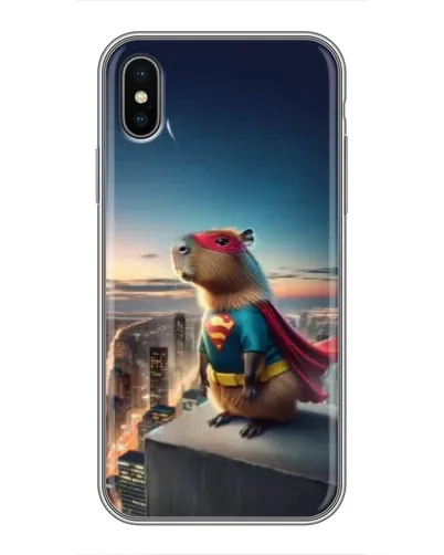 Чохол для iPhone X з картинкою «Капі-мен супергерой» Чохол для iPhone X з картинкою «Капі-мен супергерой»