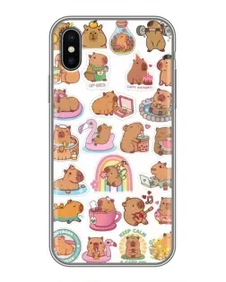 Чохол для iPhone X з картинкою «Капібари набір» Чохол для iPhone X з картинкою «Капібари набір»