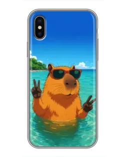 Чохол для iPhone X з картинкою «Морська капібара» Чохол для iPhone X з картинкою «Морська капібара»