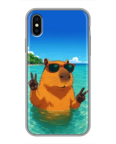 Чохол для iPhone X з картинкою «Морська капібара» Чохол для iPhone X з картинкою «Морська капібара»
